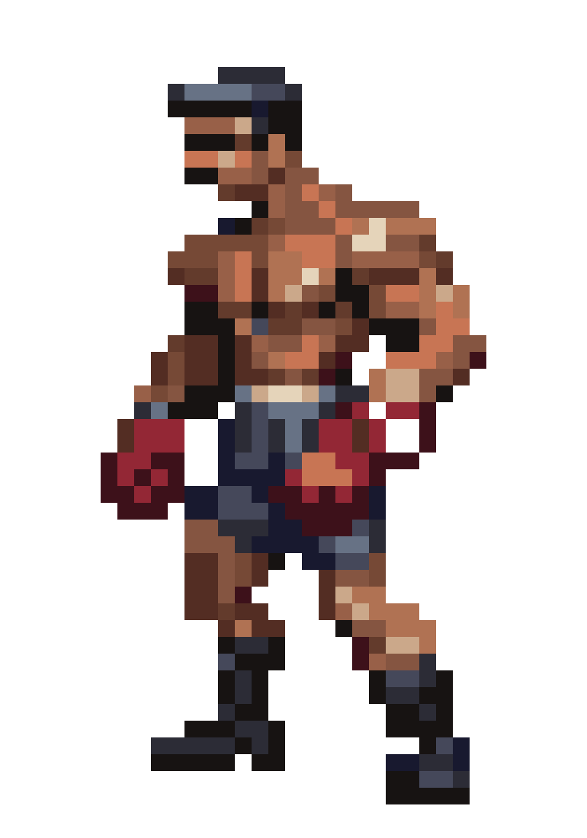 Pixelated Retro Boxer pixel art