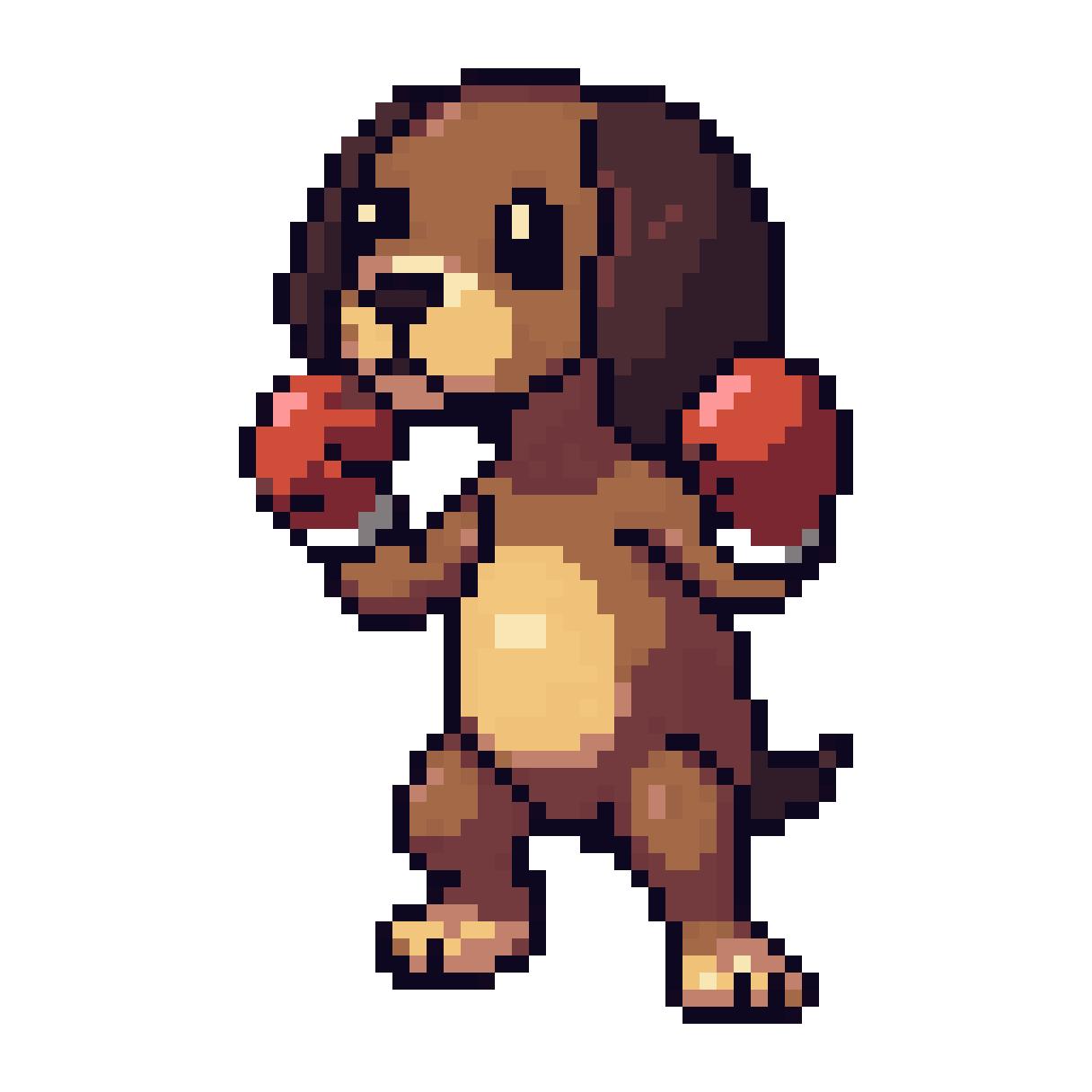 Pixelated Retro Boxer pixel art