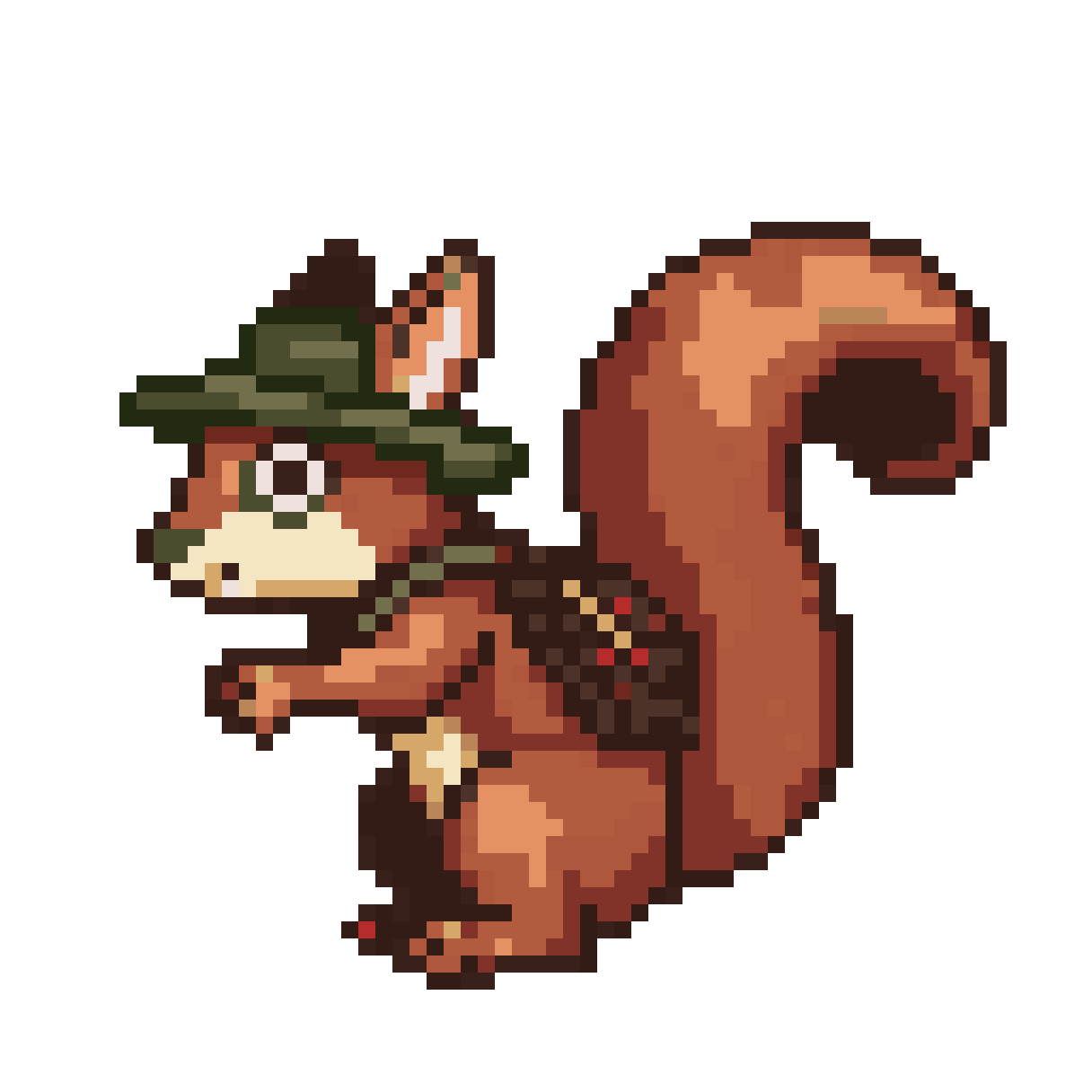 Adventurer Squirrel pixel art