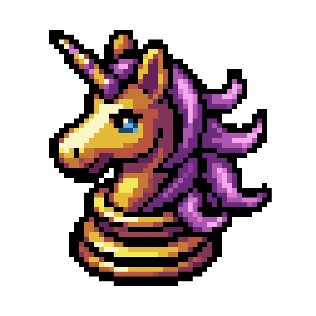 unicorn chess piece in cburnett's style pixel art