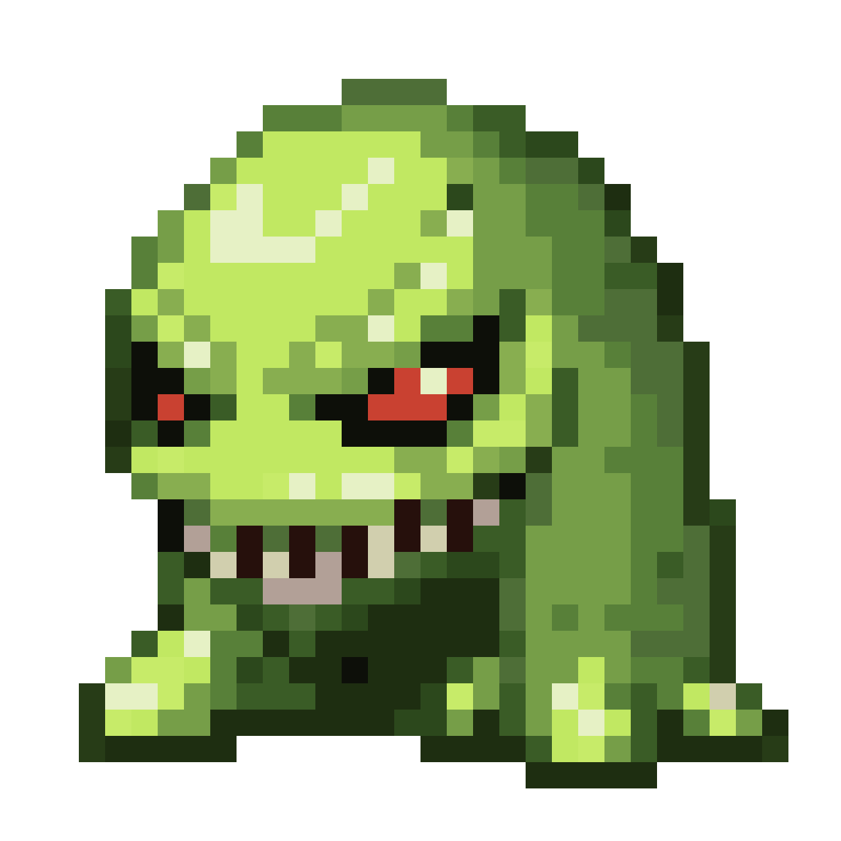 Squat Slime Monster with Cash and Oil pixel art