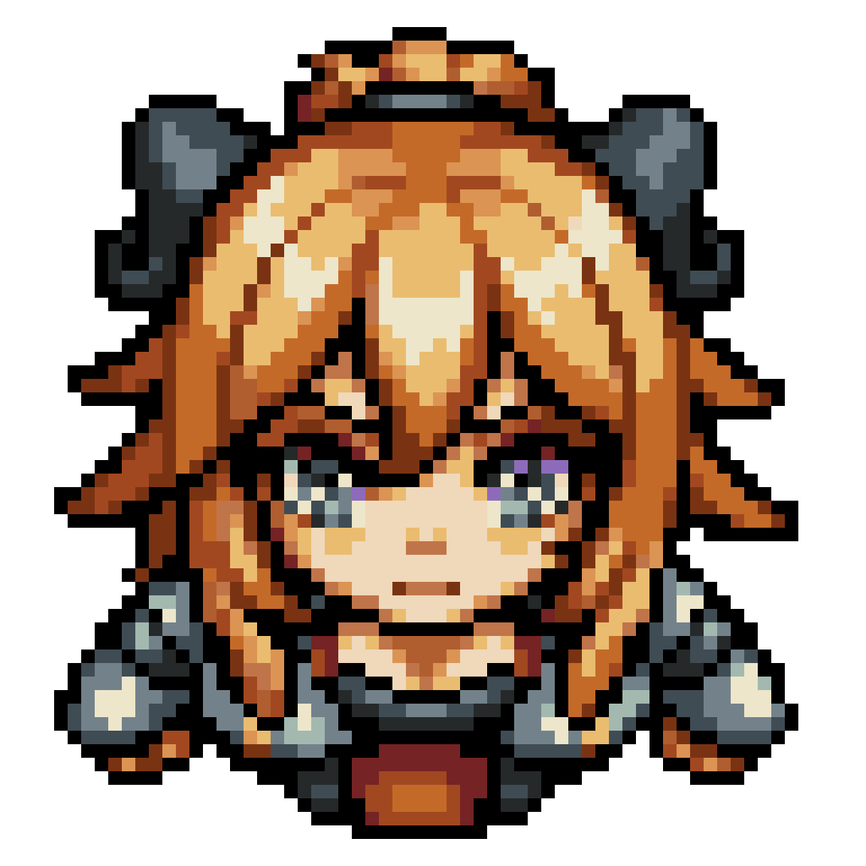 Top Down Karen Character with Blonde Hair pixel art