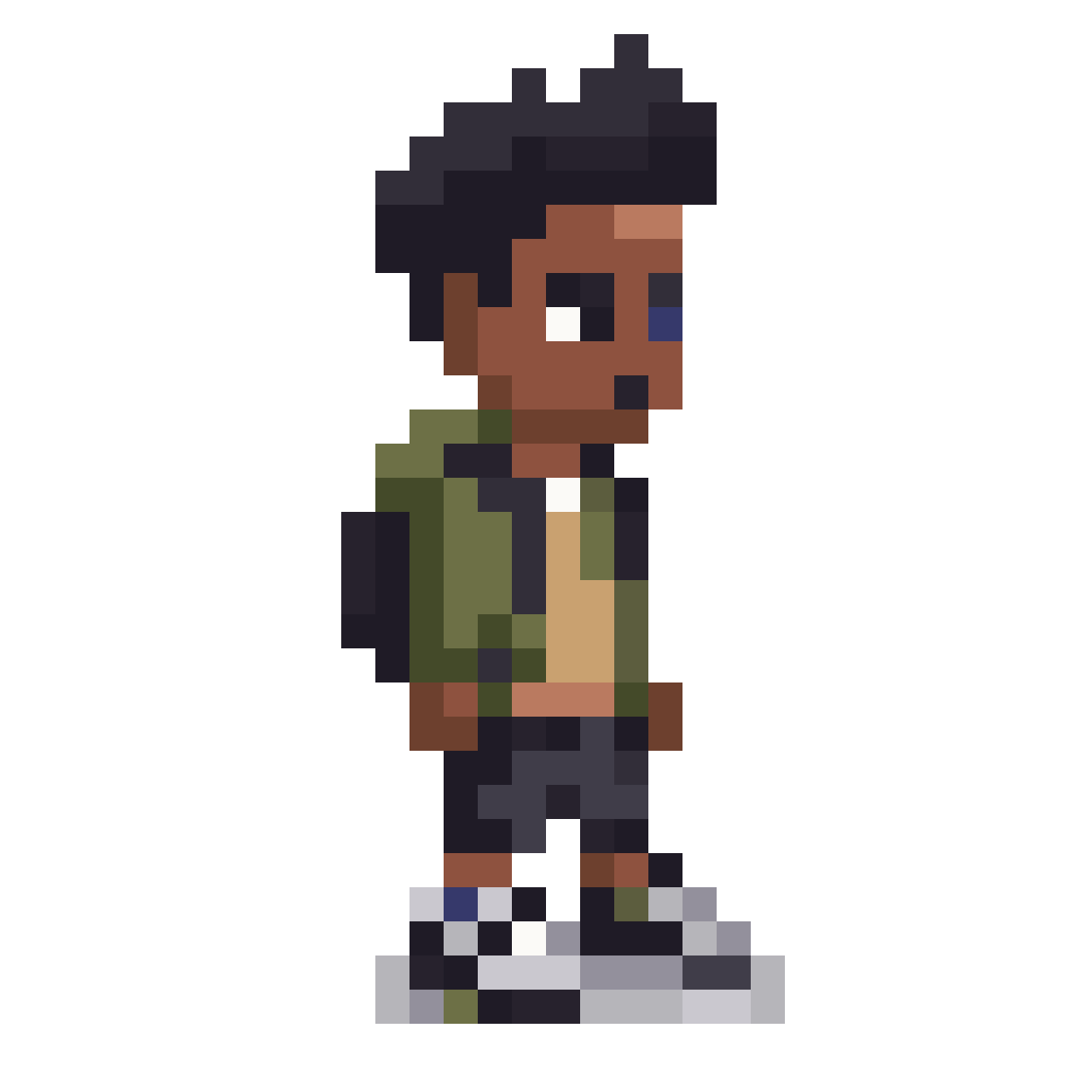Young Mozambican Boy Adventurer pixel art