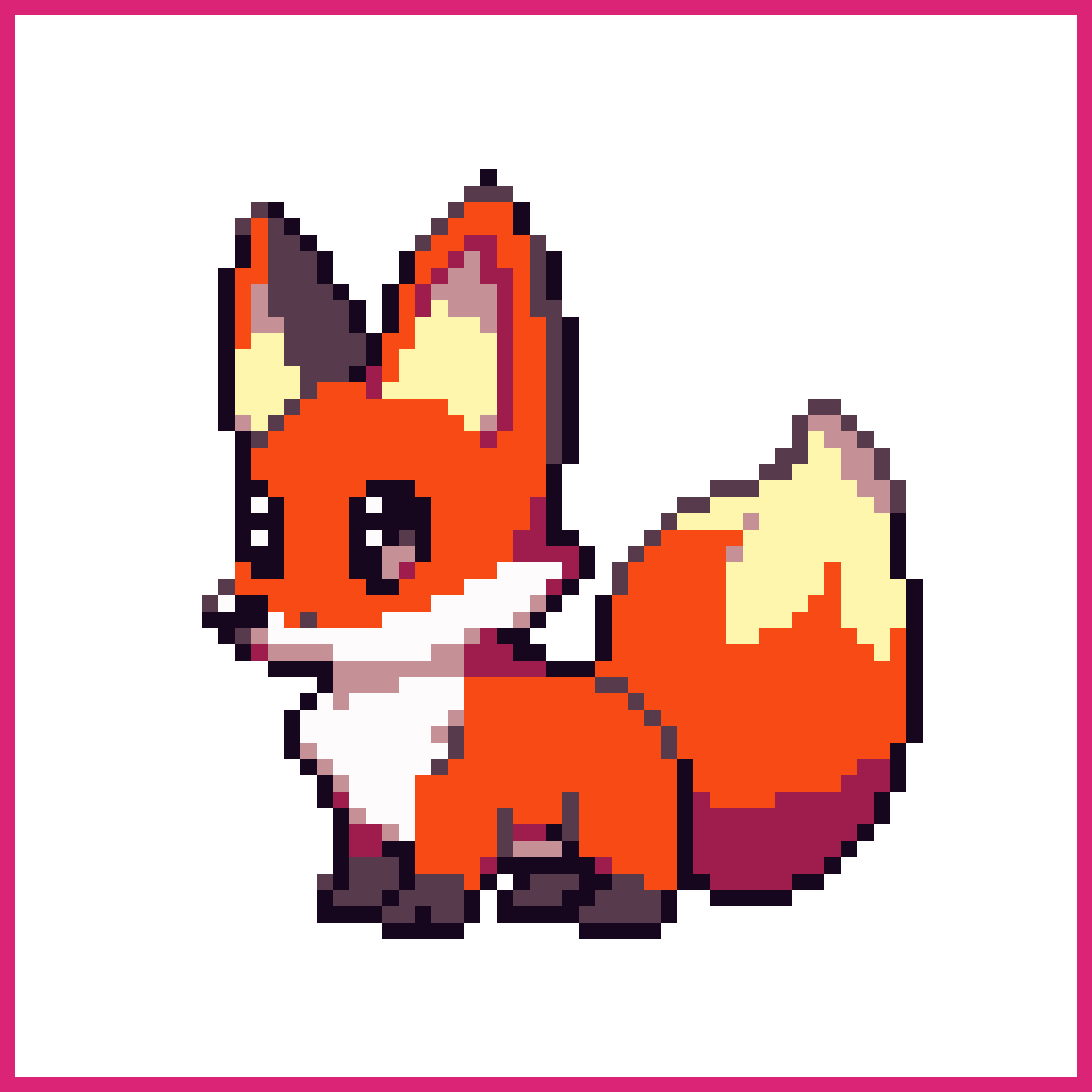 small red fox kit creature design