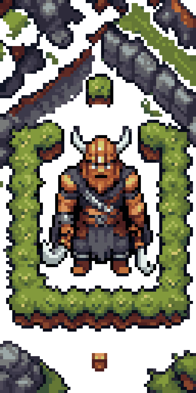 Viking Themed Draugr Brick pixel art