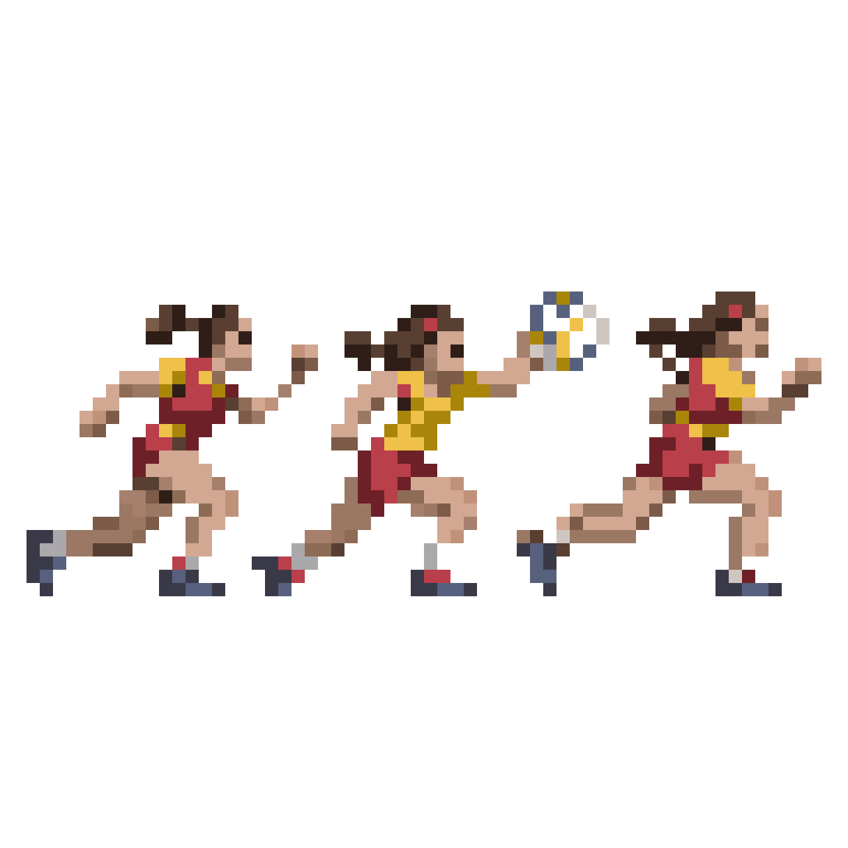 Volleyball Player Spike Animation pixel art
