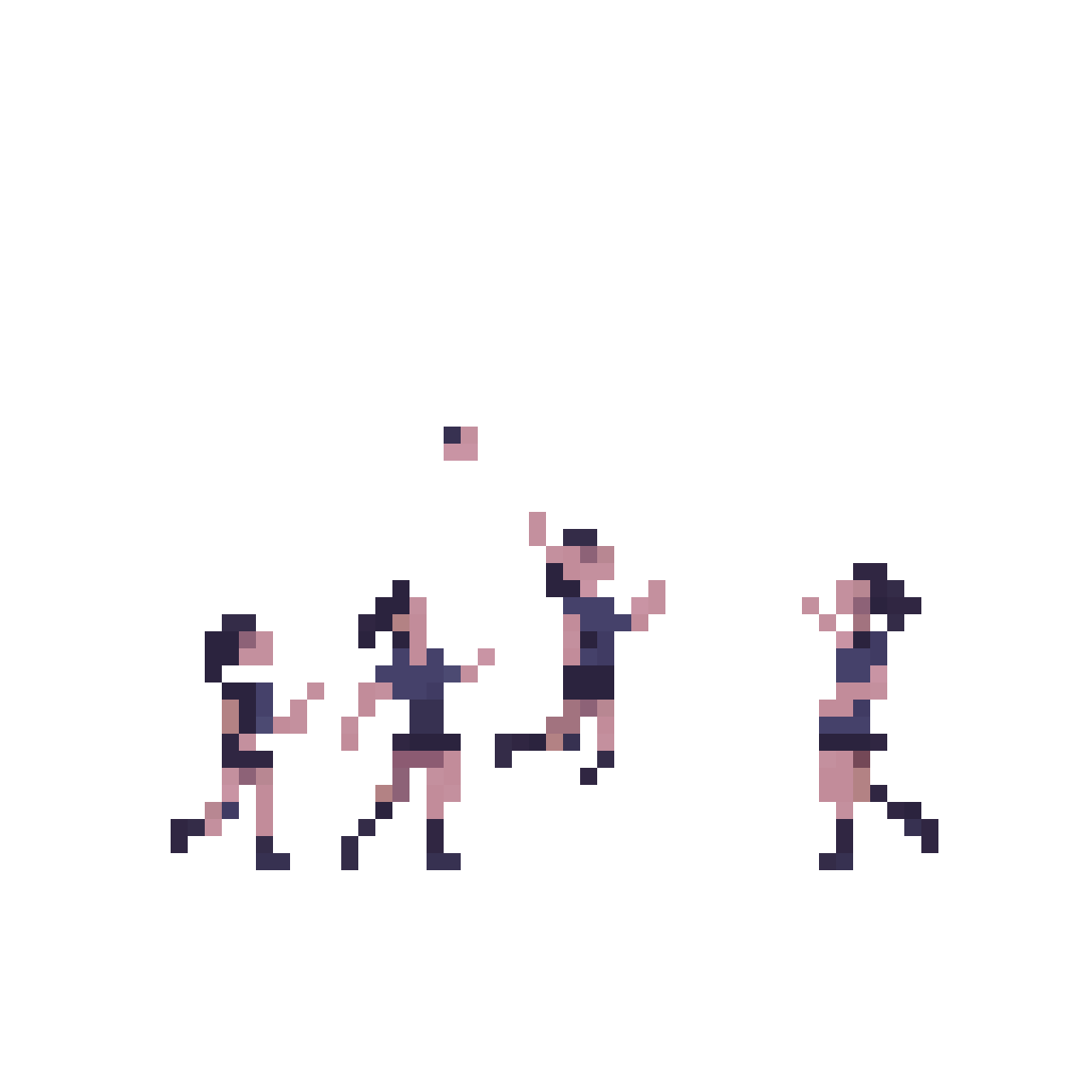 Volleyball Player Spike Animation pixel art