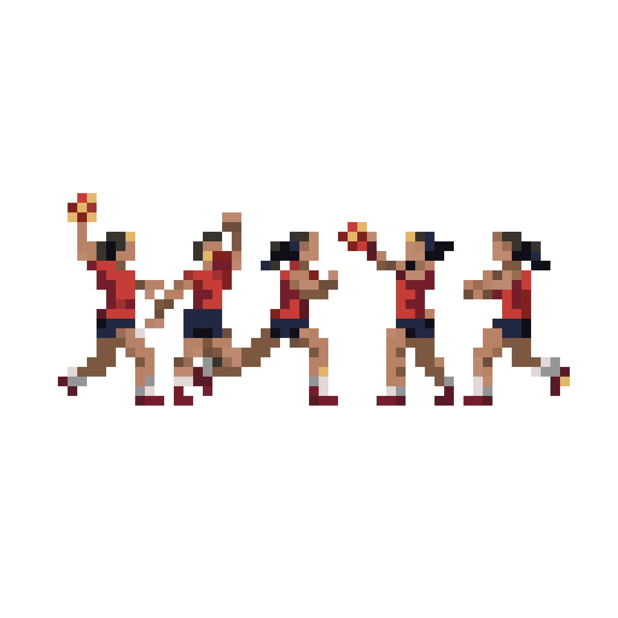 Volleyball Player Spike Animation pixel art