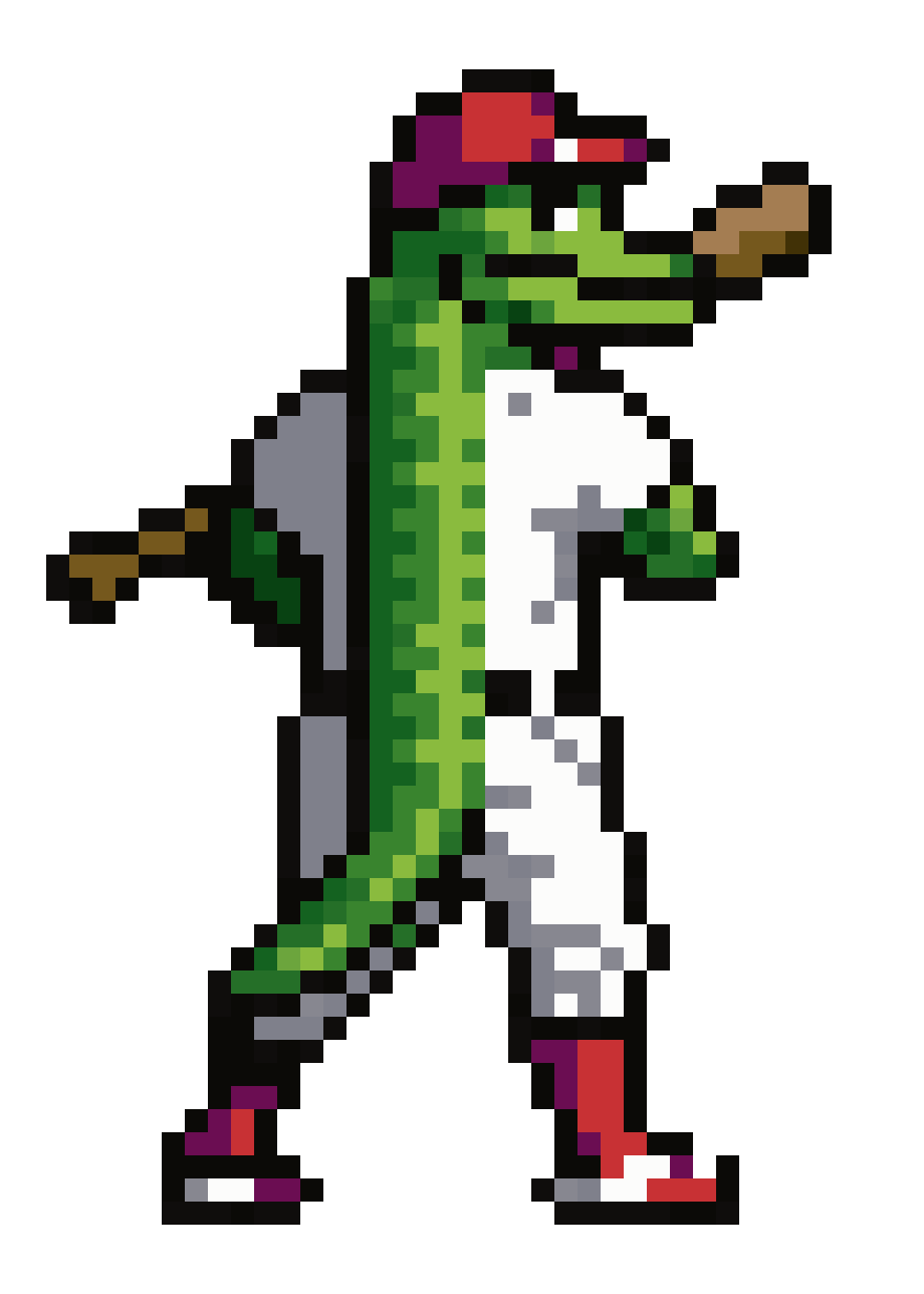 16-bit Sega Genesis style baseball pixel art