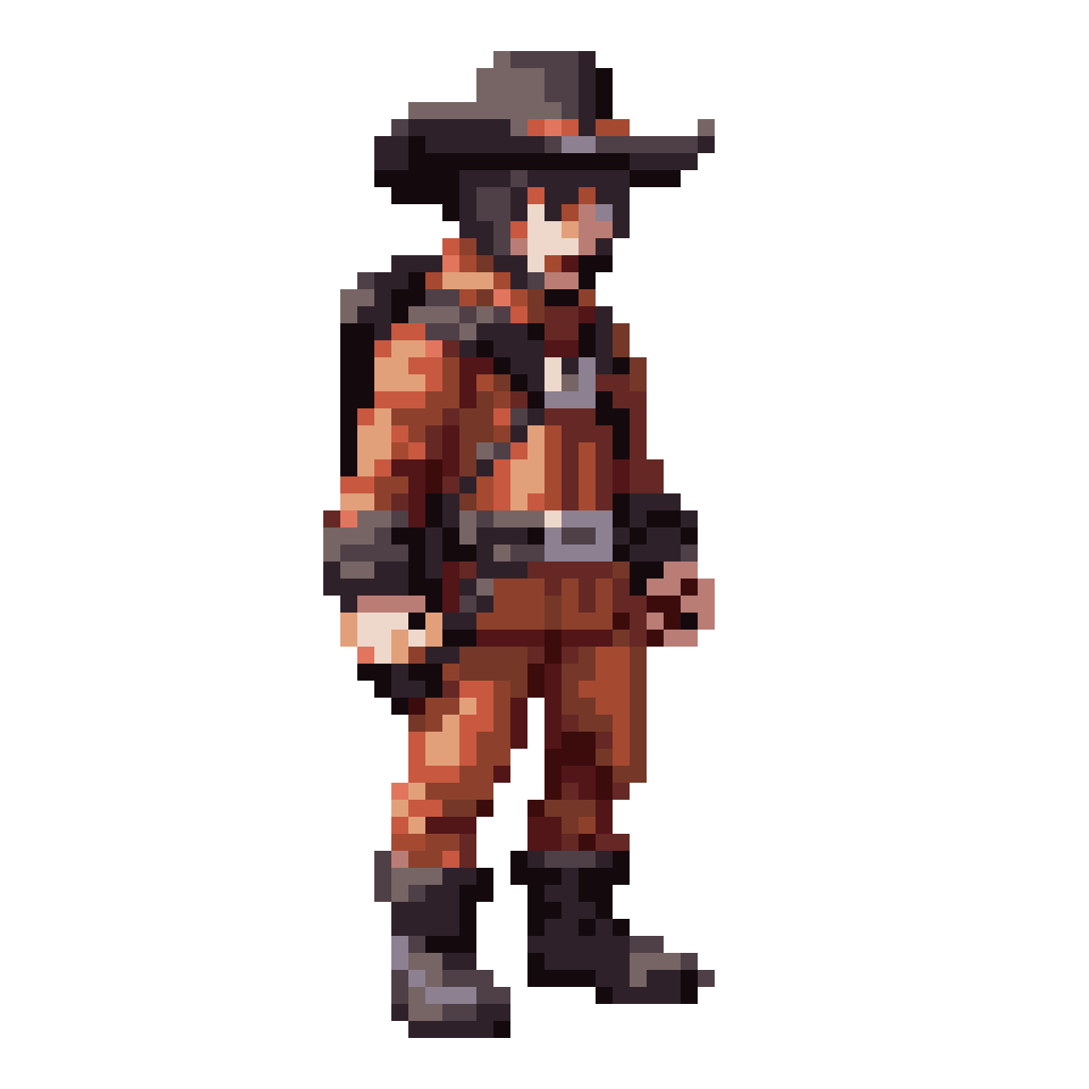 Soldado isométrico, corriendo tipo realista, pixel art