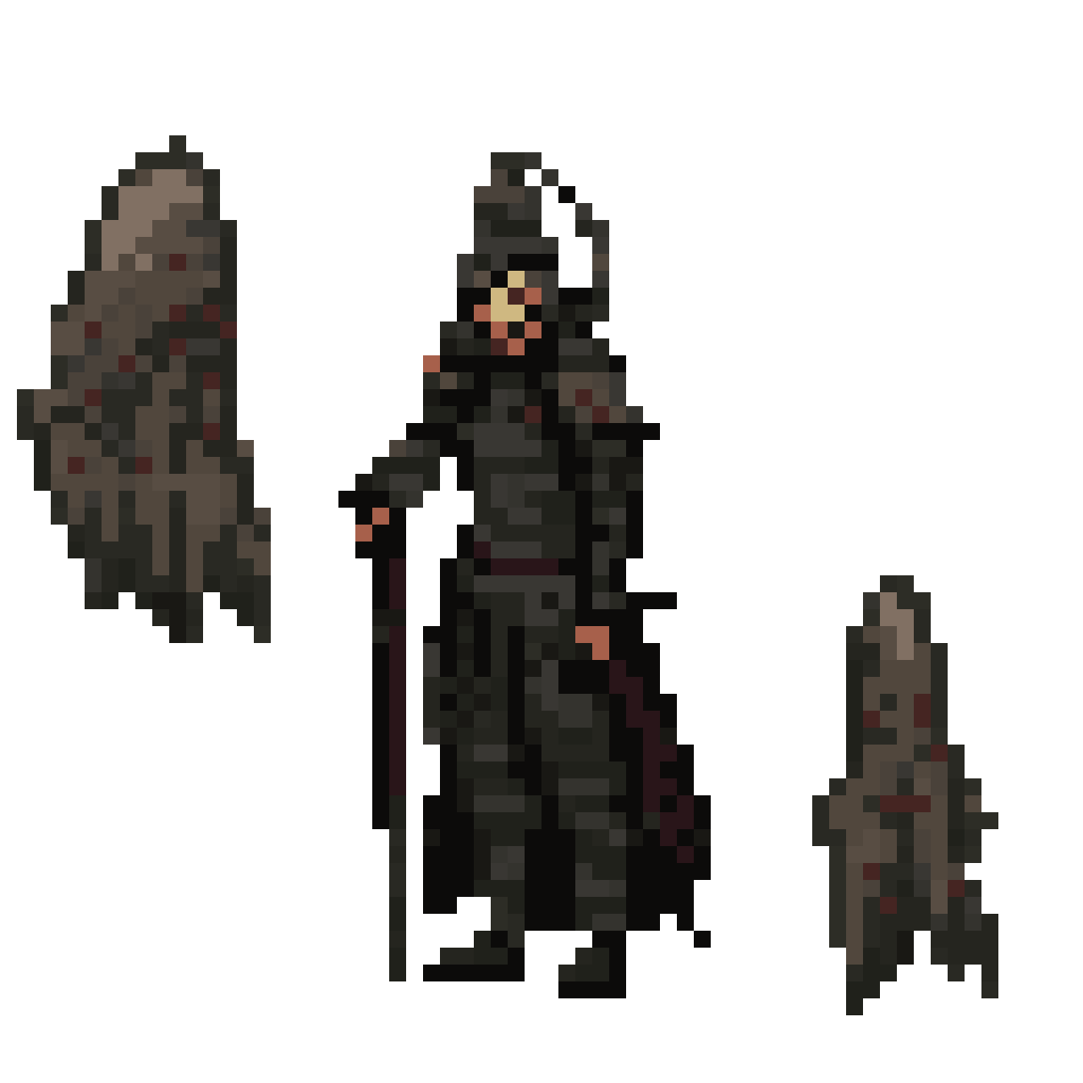 dark fantasy character from Slay the Spire pixel art