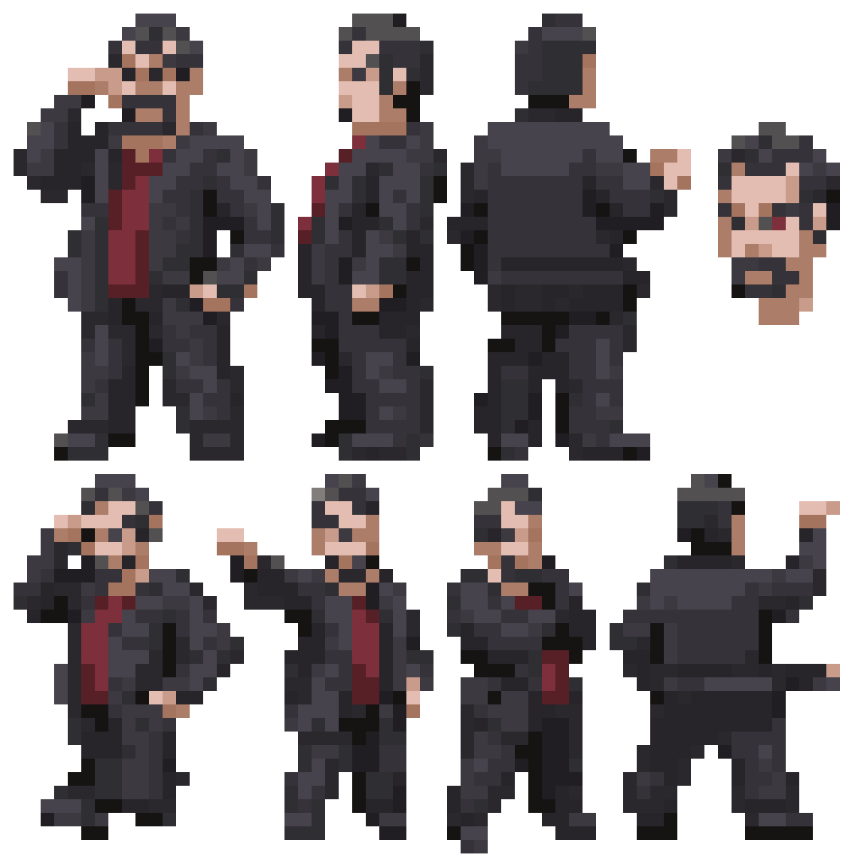 the man with the arms crossed pixel art