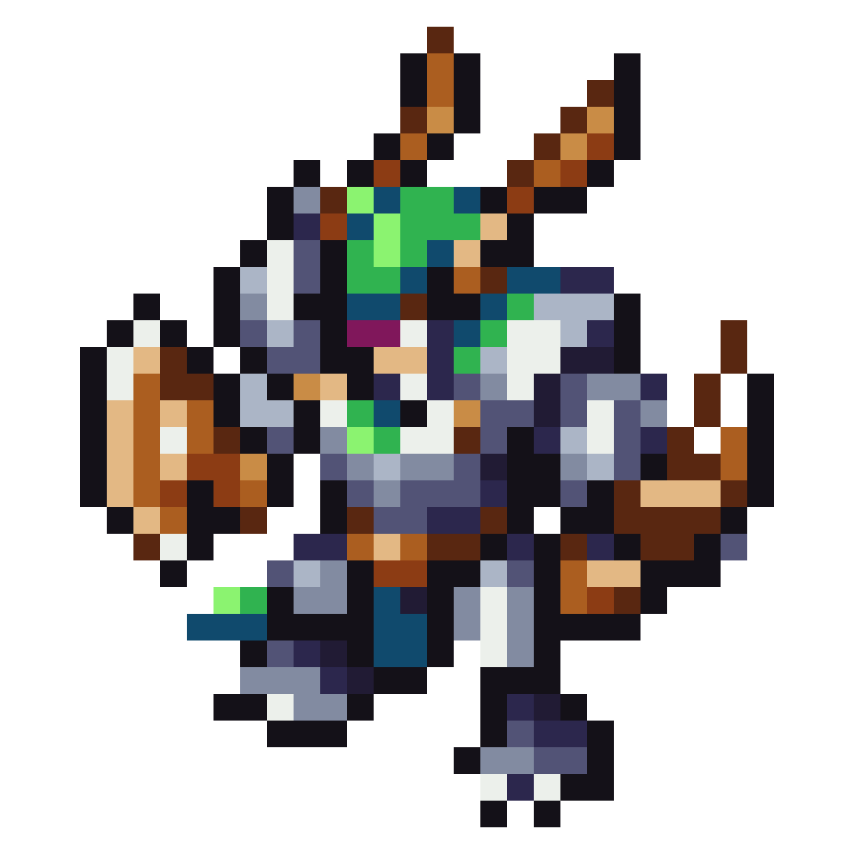Dark Fantasy MMORPG Character pixel art