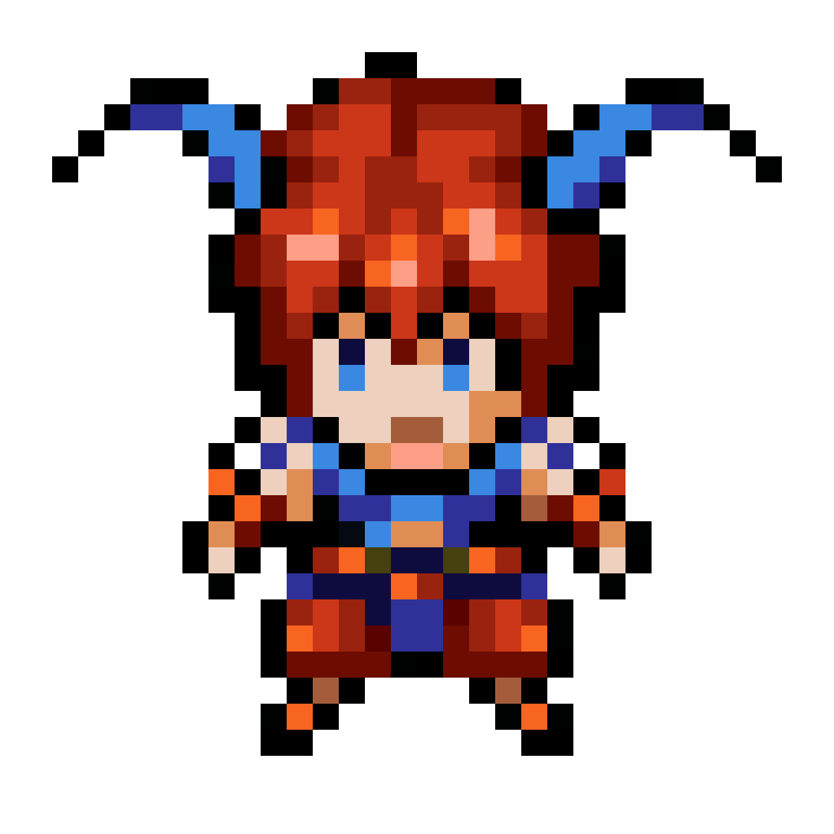 Dark Fantasy MMORPG Character pixel art