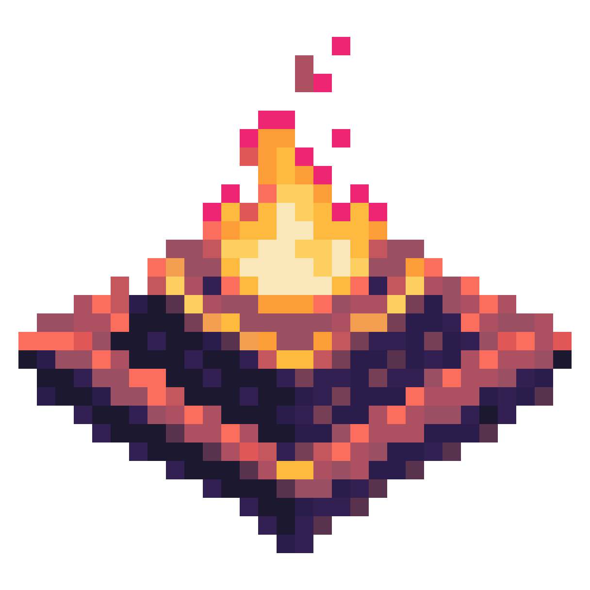 Flame Effects Tile for Isometric Game pixel art