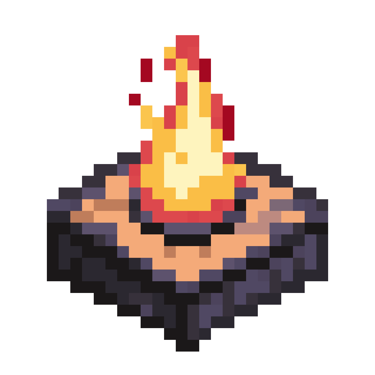 Tile Ablaze with Flame Effects pixel art