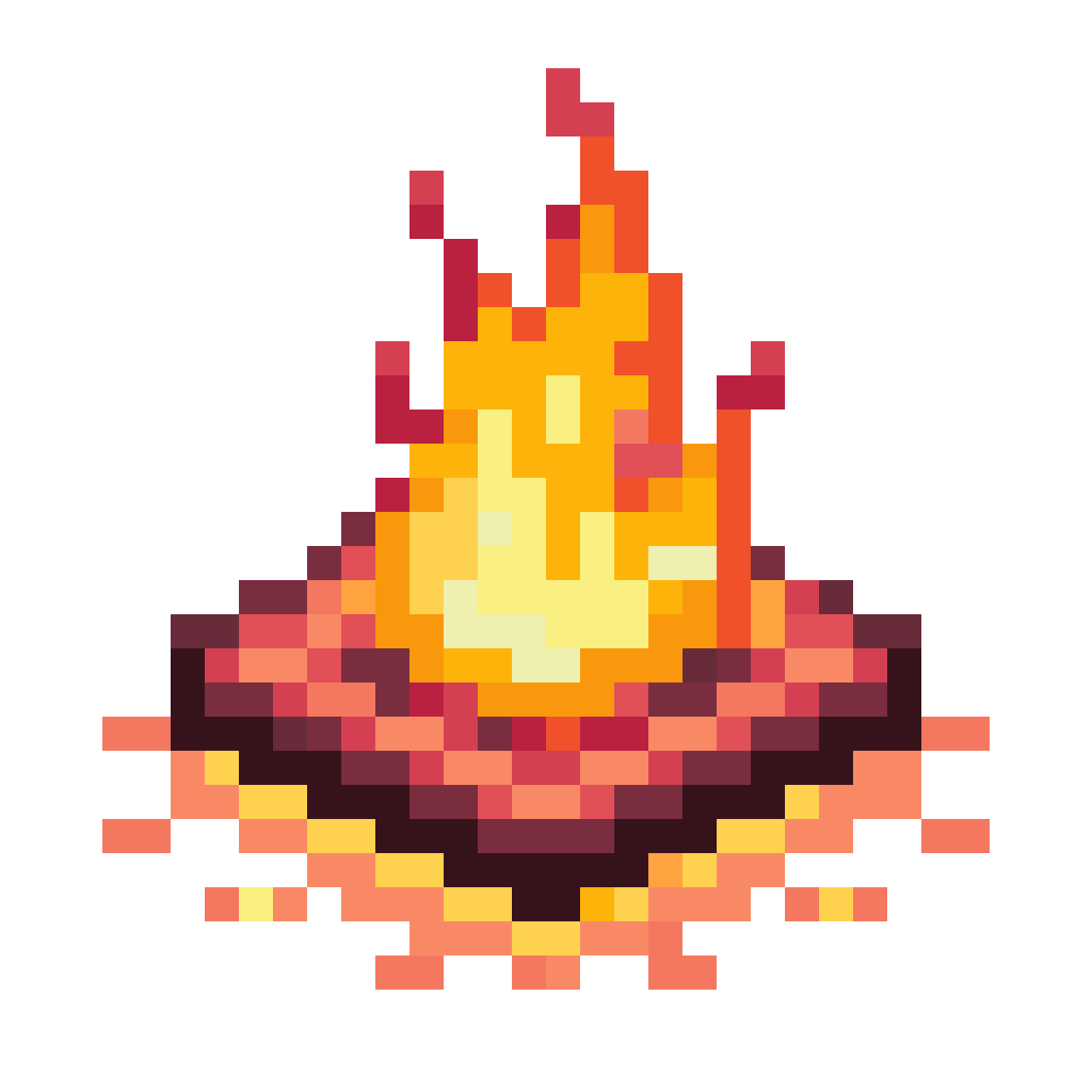 Flame Effects Tile for Isometric Game pixel art