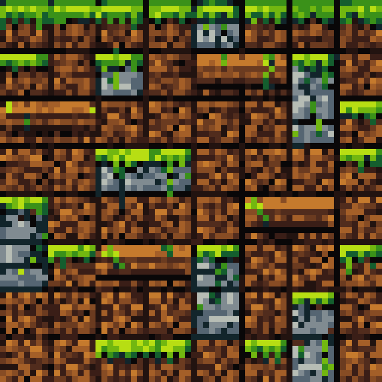 Ancient Malaysian Tropical Rainforest Tileset pixel art