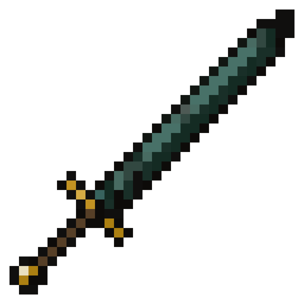 Large Longsword in Dark Forest Green pixel art