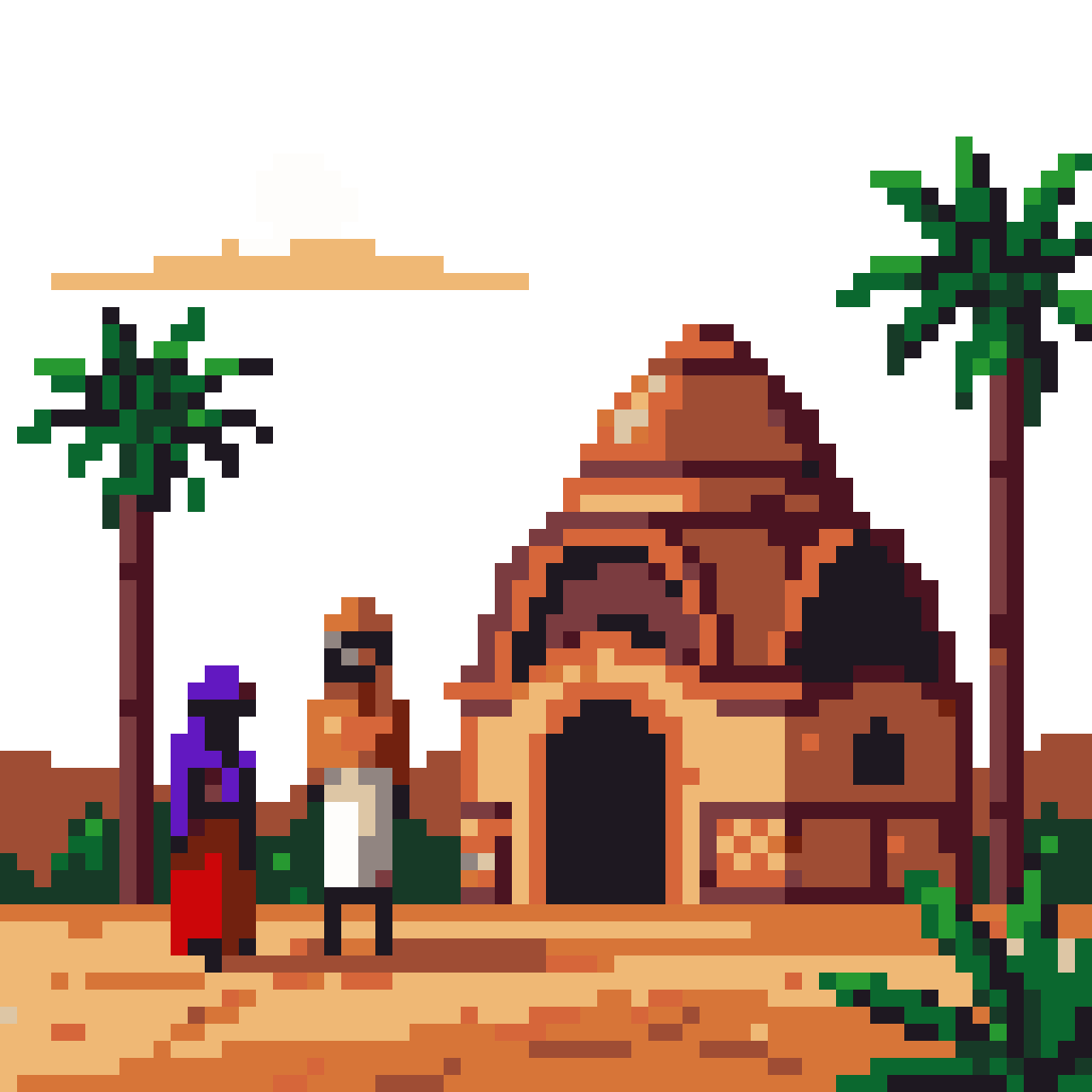 Arab Character from Old Days pixel art