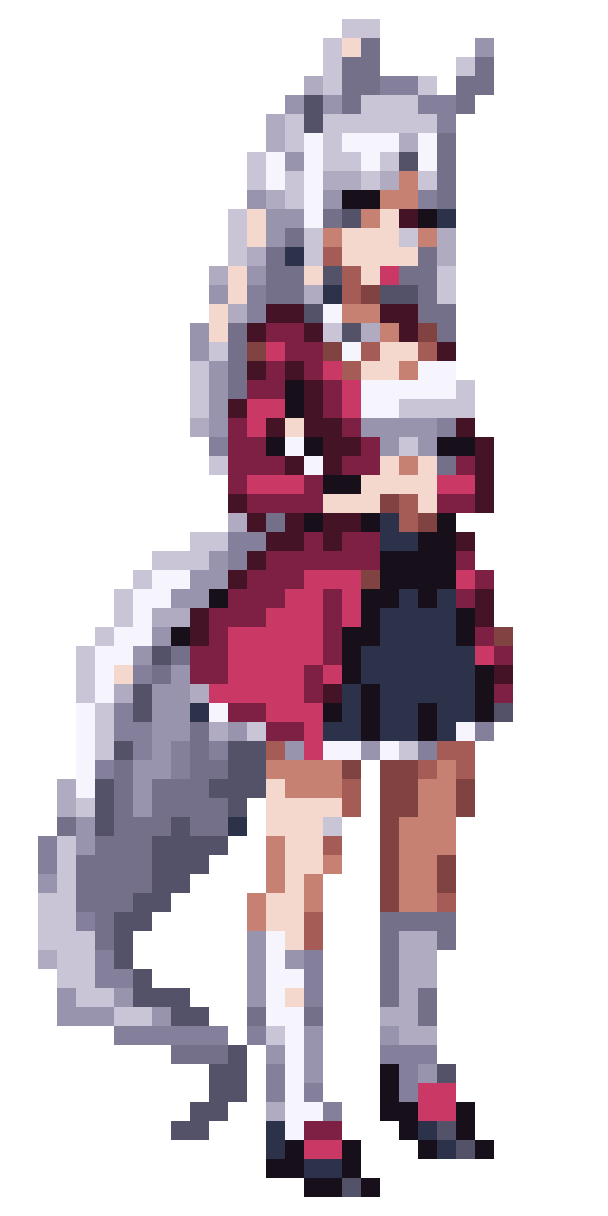 anime horse girl inspired by pixel art