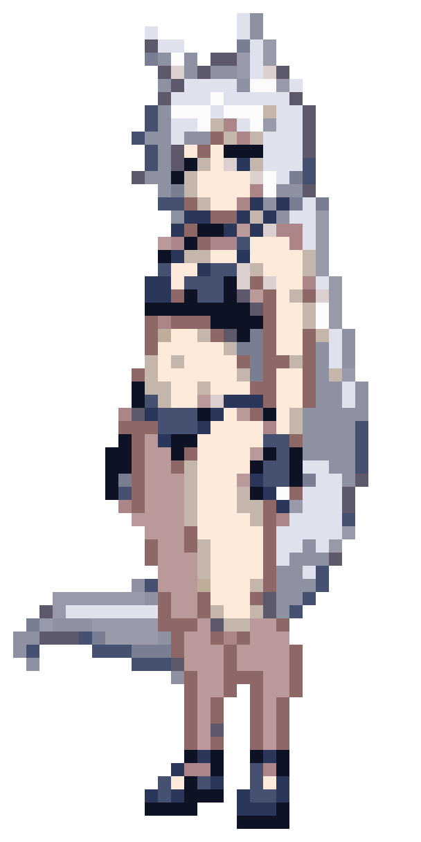 anime horse girl inspired by pixel art