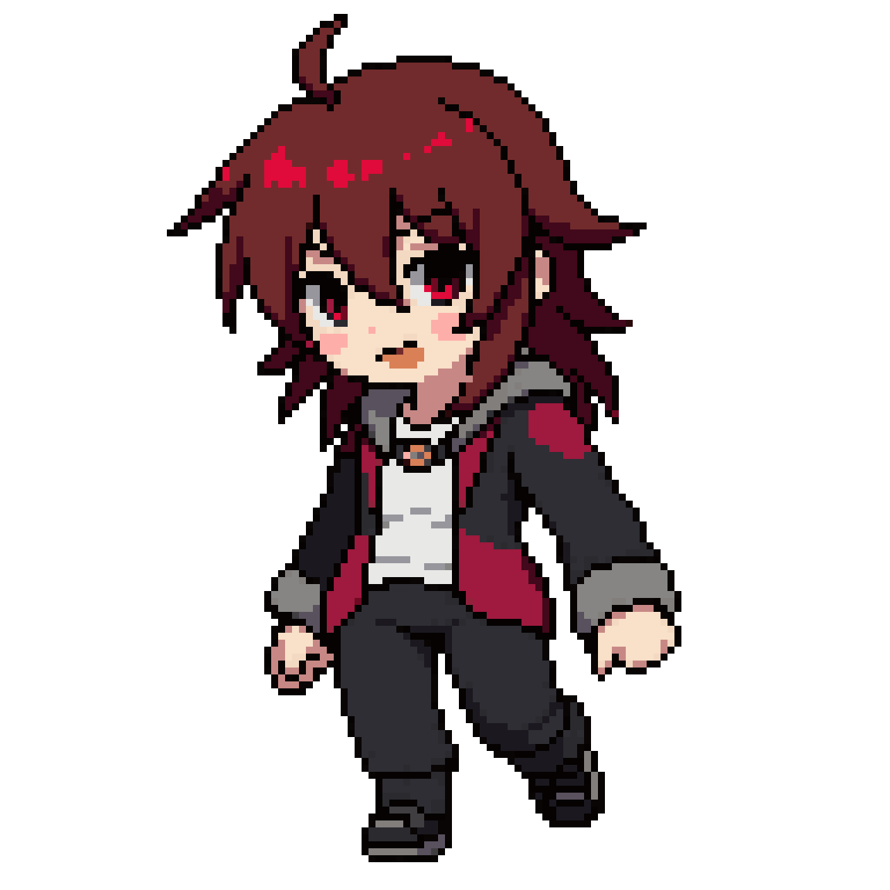 character looking around pixel art