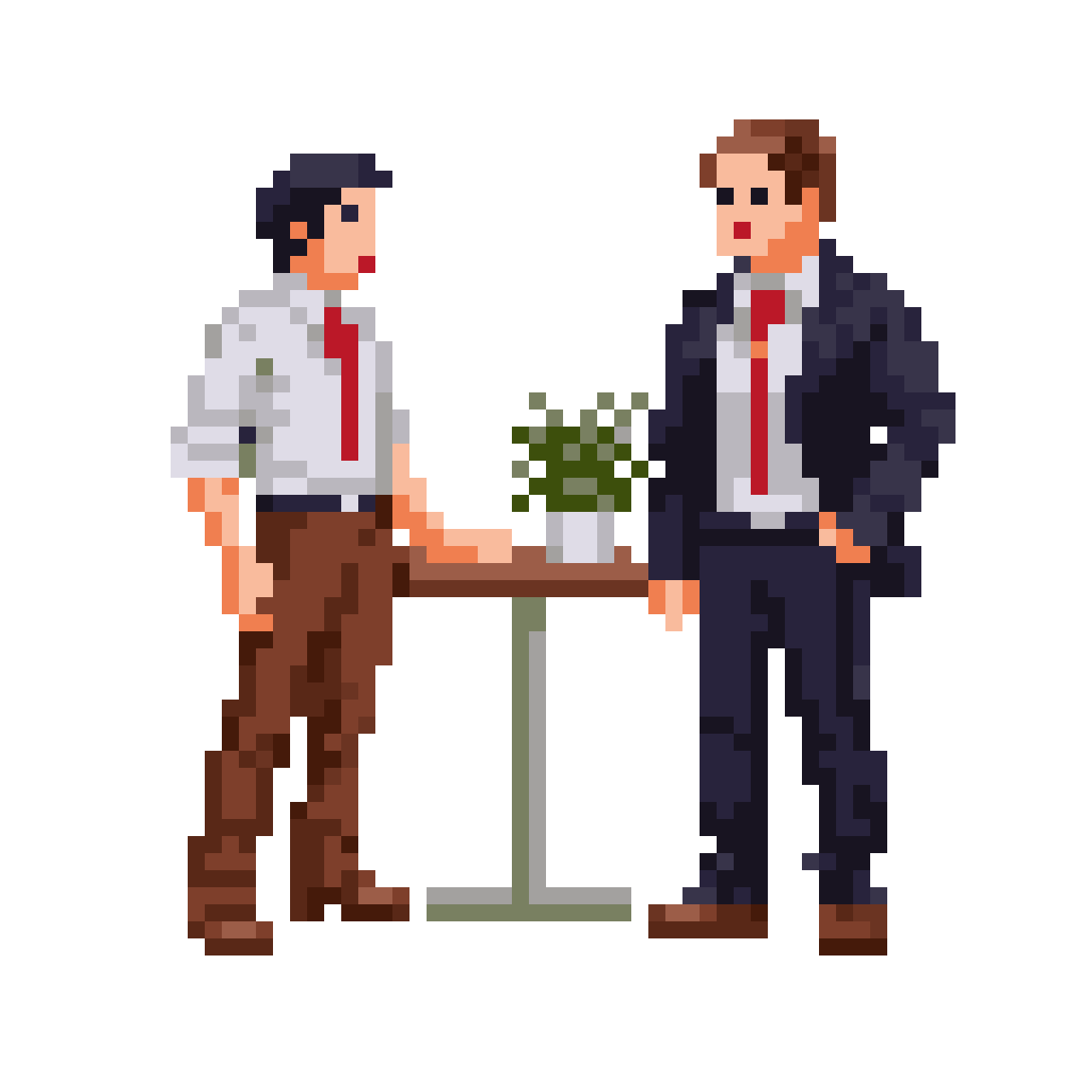 Pixilated Office Workers pixel art