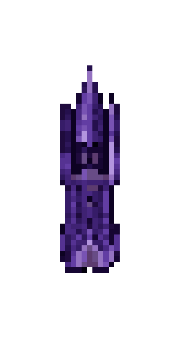 tall dark purple tower pixel art