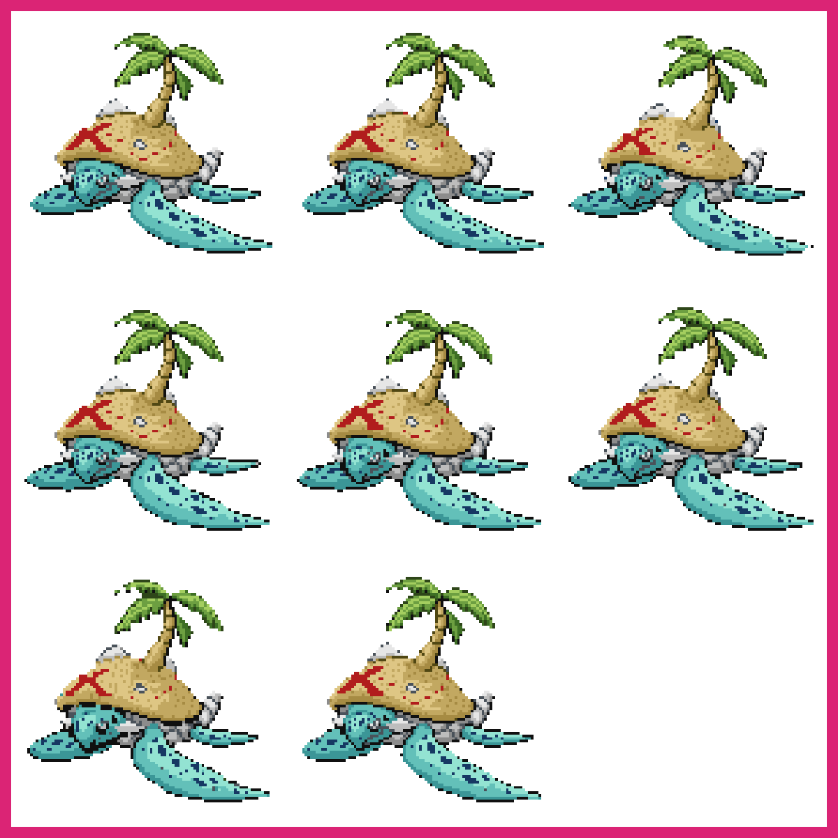 Tropical Turtle Creature Idle Pose