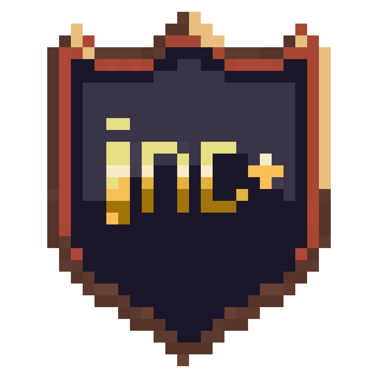32x32 Pixel Art Shield Emblem pixel art