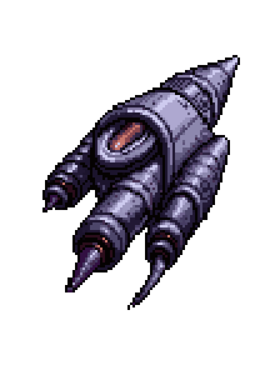 sci fi space ship used pixel art
