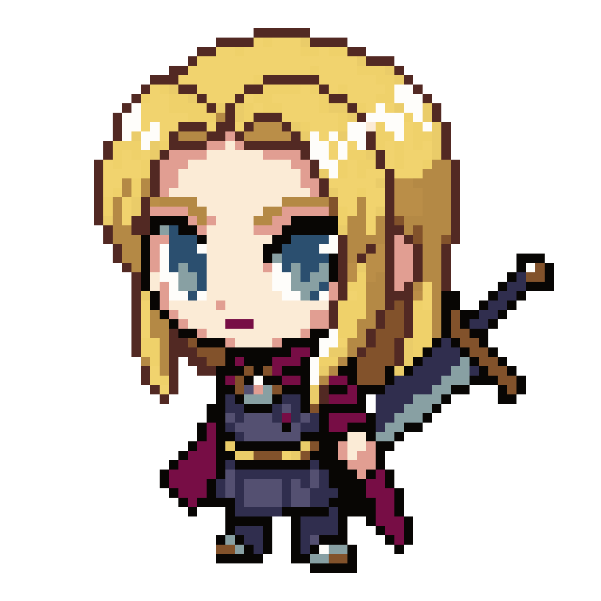 Vampire Character with Four Arms pixel art