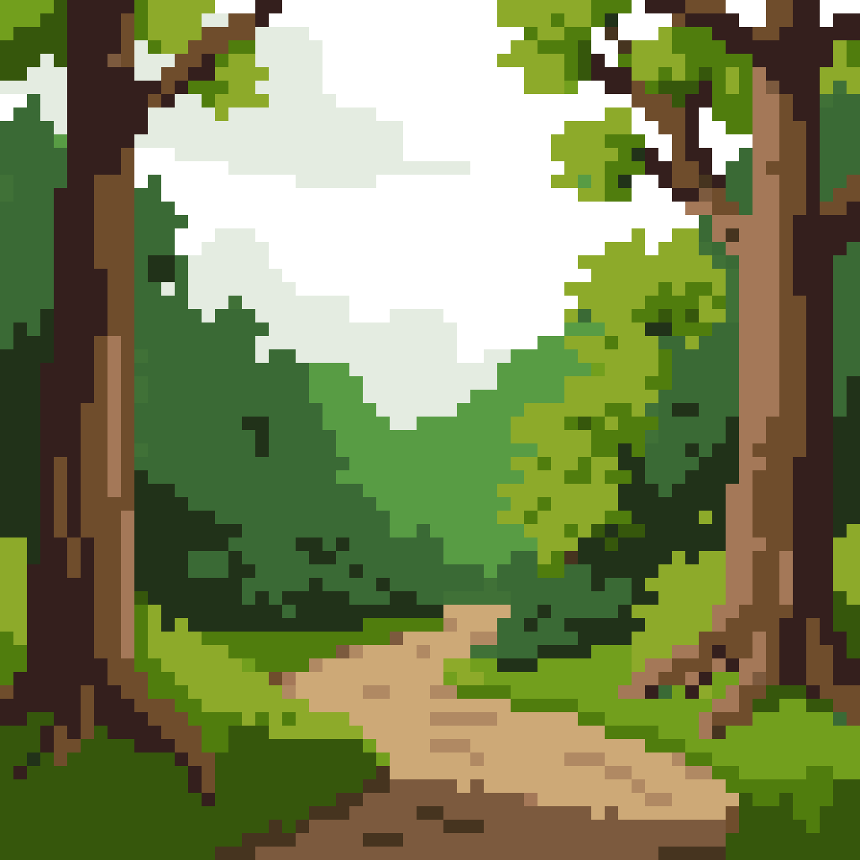 forest ground pixel art