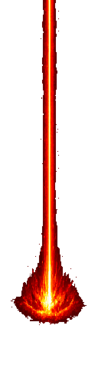 Vertical Orbital Energy Strike pixel art