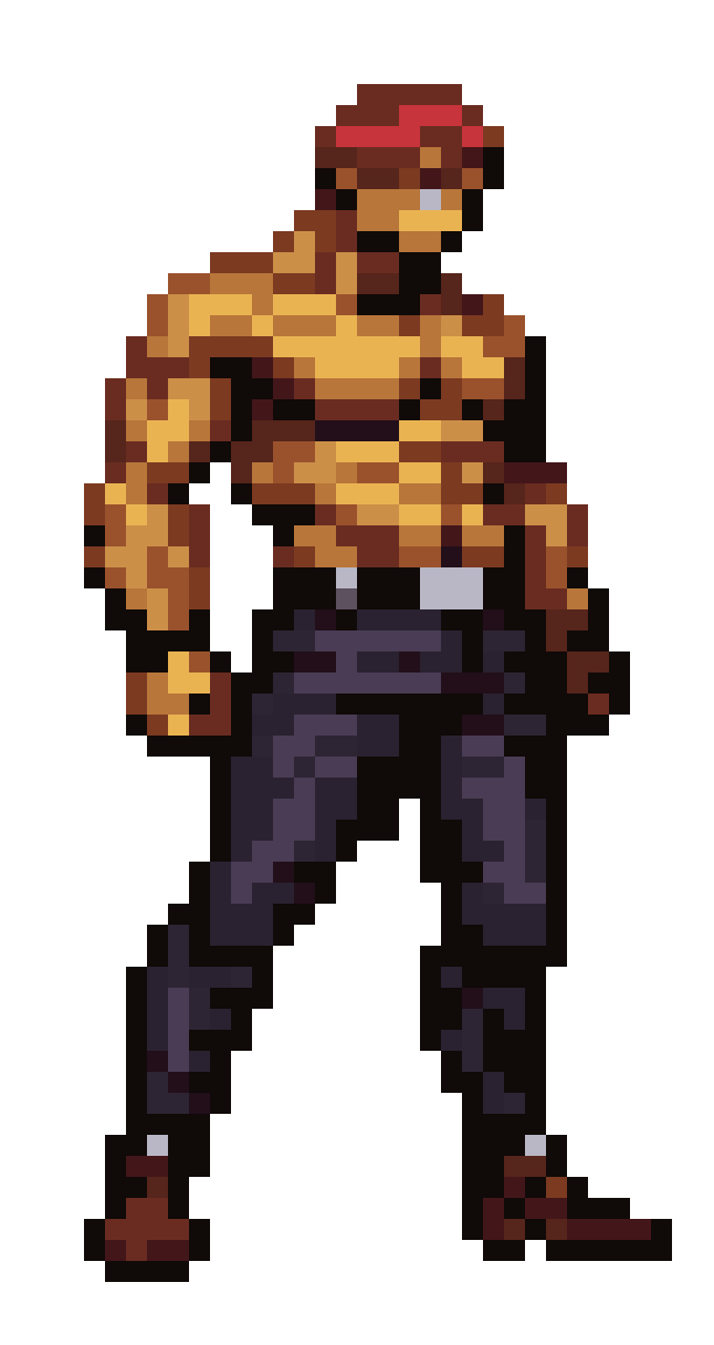 retro pixel beat em up character pixel art