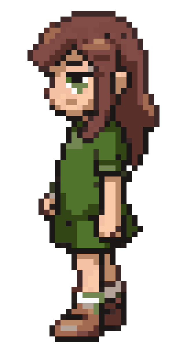 forest themed girl 8 bit pixel art pixel art