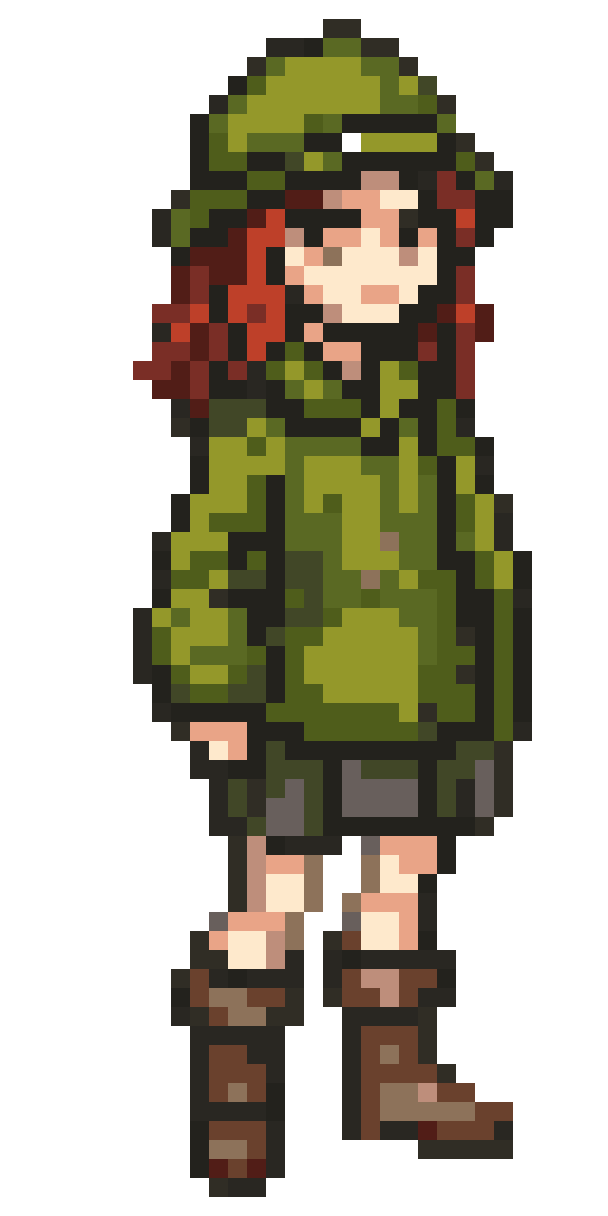 forest themed girl pixel art pixel art