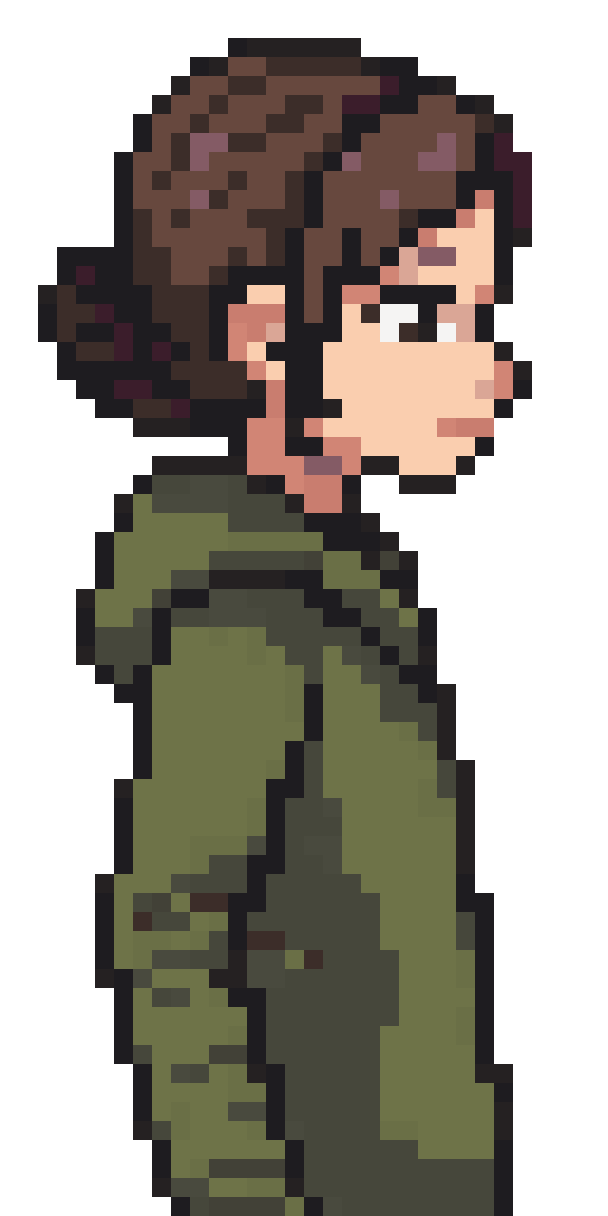 Forest Themed Girl Pixel Art pixel art