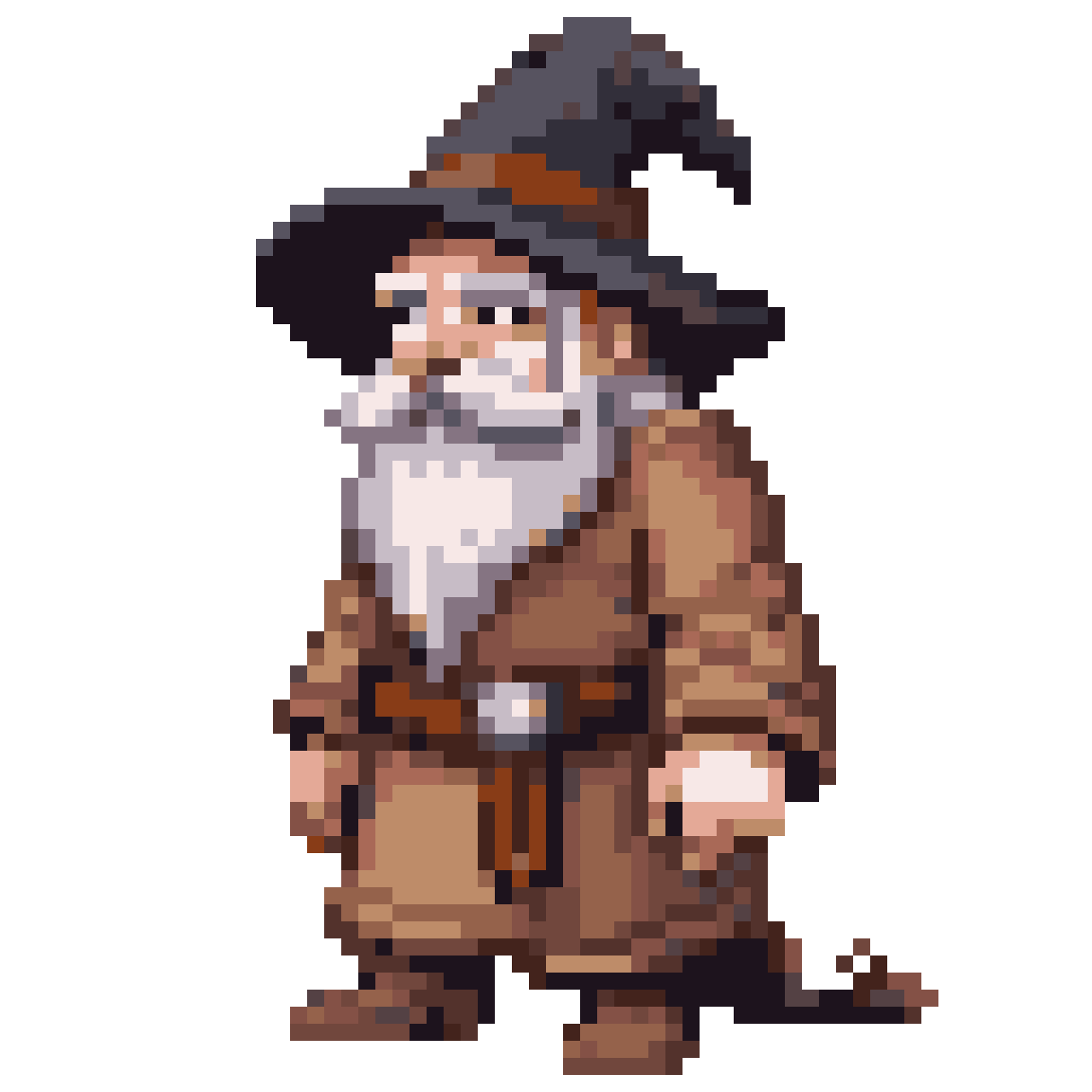 old wizard village elder pixel art