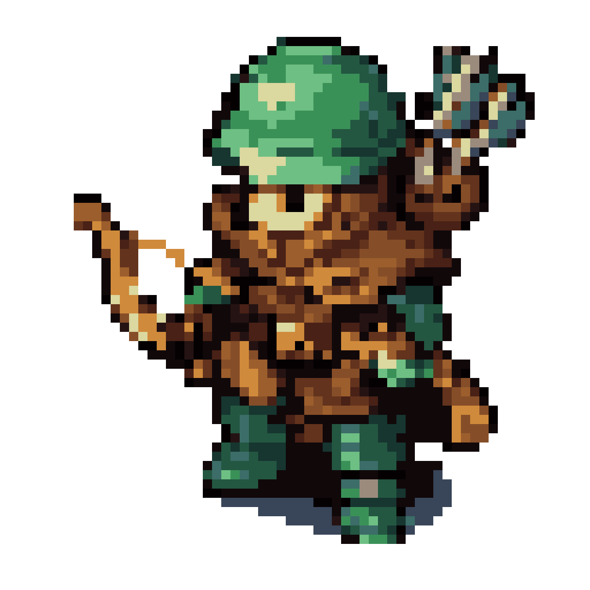 Fantasy Archer in Retro Style pixel art