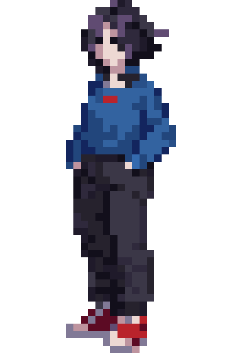 Female Character, 15 years old. pixel art