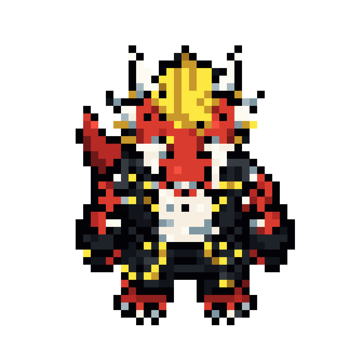 Chibi Anthropomorphic Dragon Character pixel art