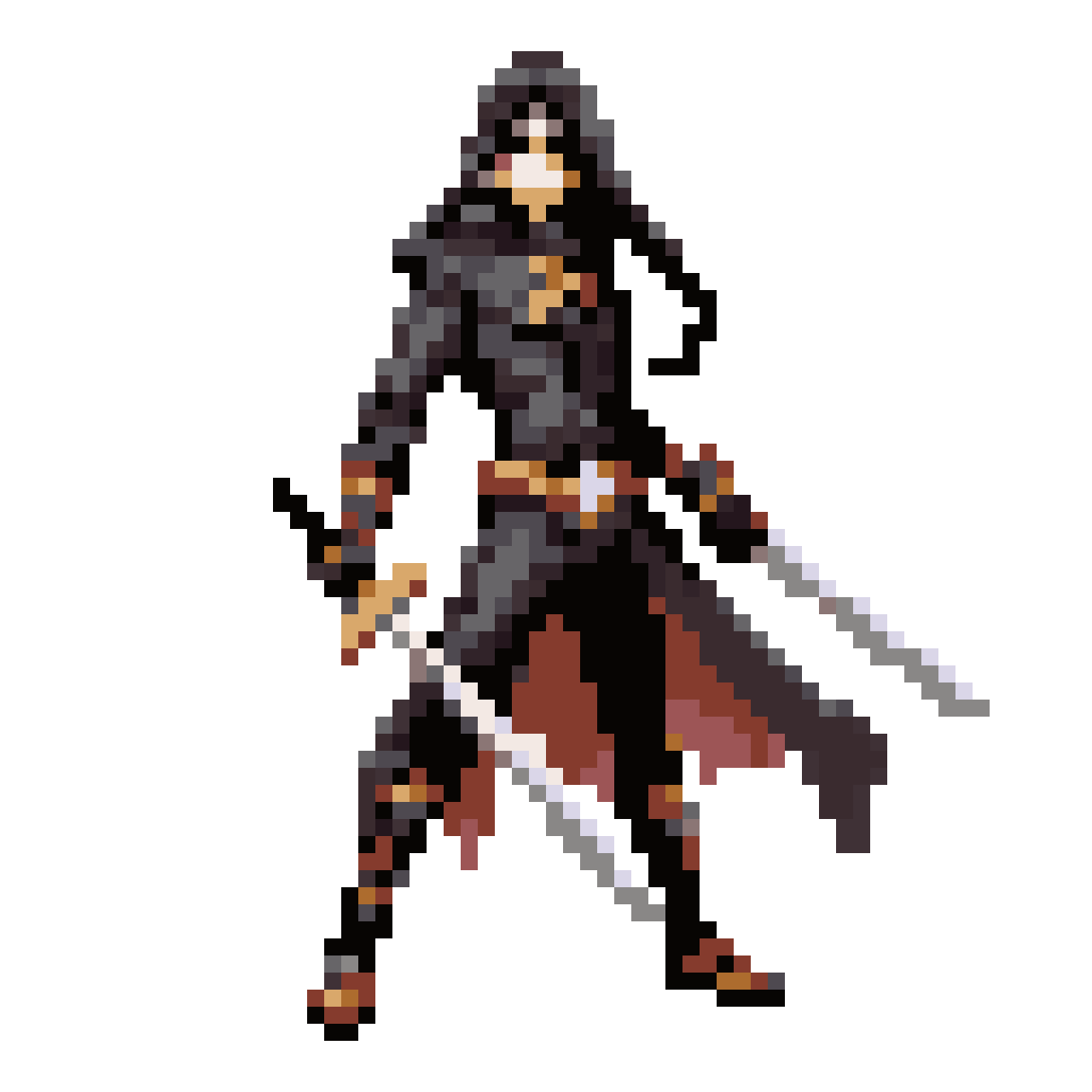 Dark Fantasy Swordsman Sprite pixel art