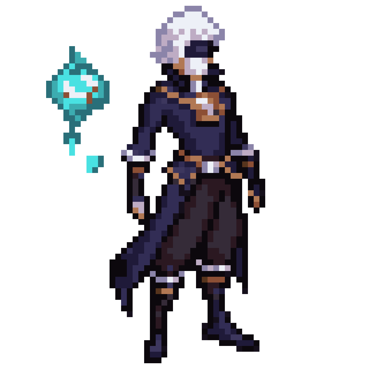 Blind Astronomer Character Sprite pixel art