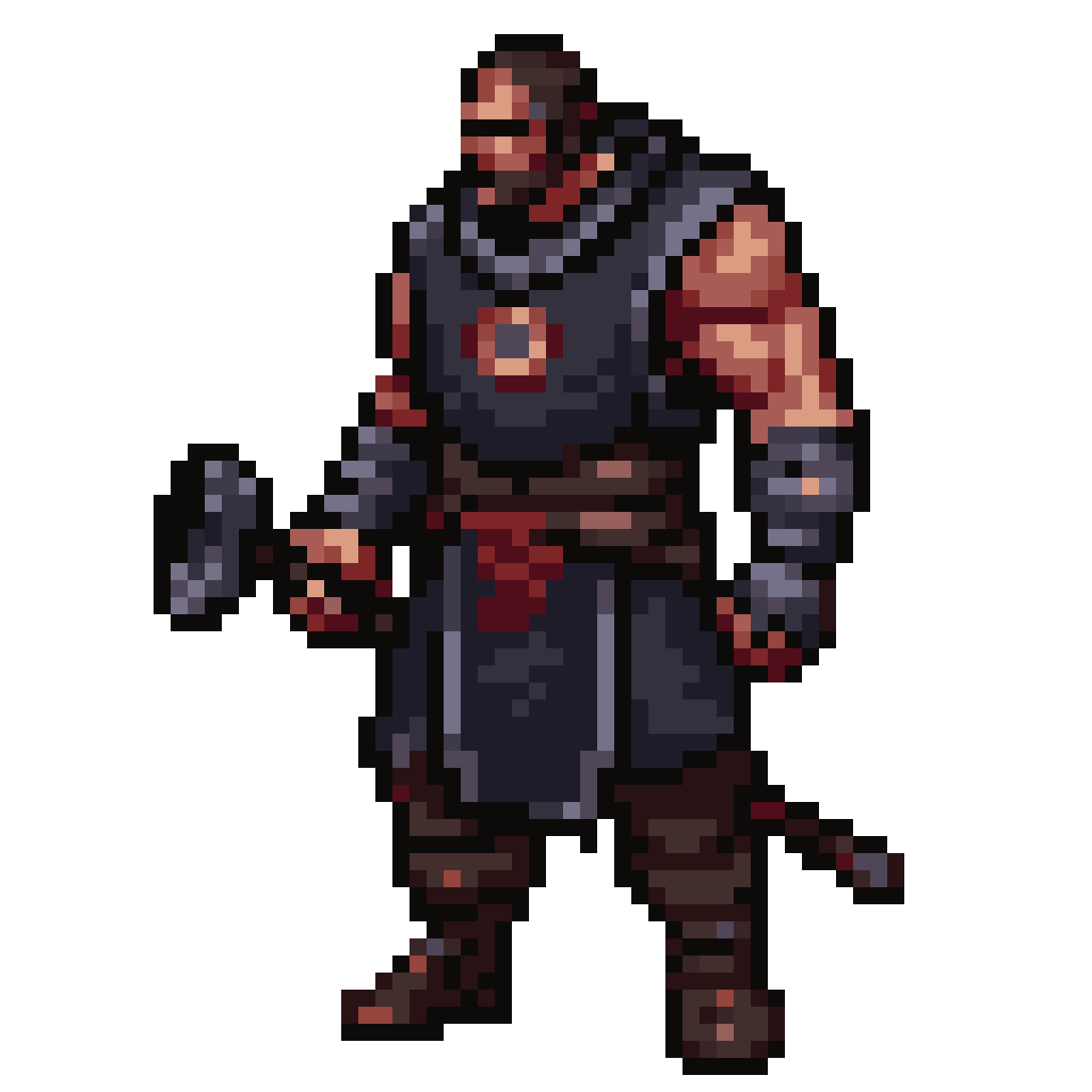 Ash Blacksmith Character Sprite pixel art