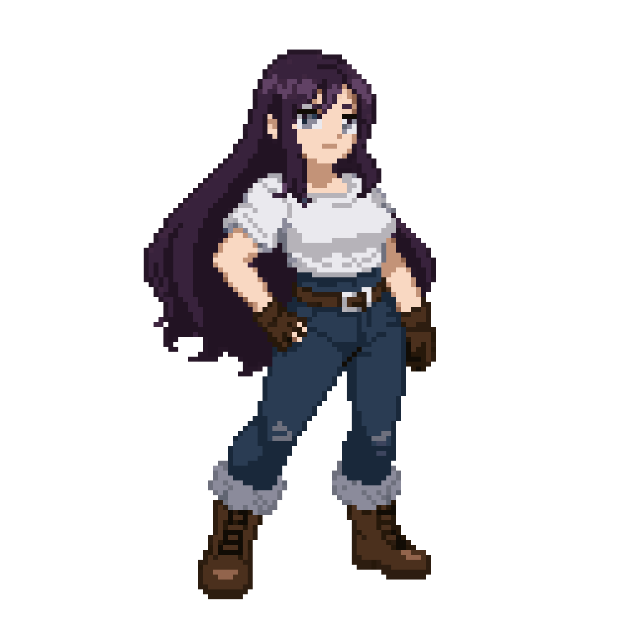 same pose and style as image pixel art