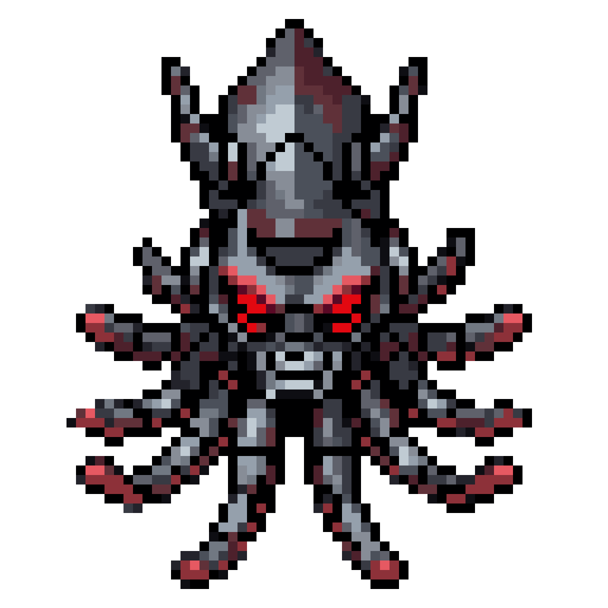 Robotic Mechanical Squid pixel art