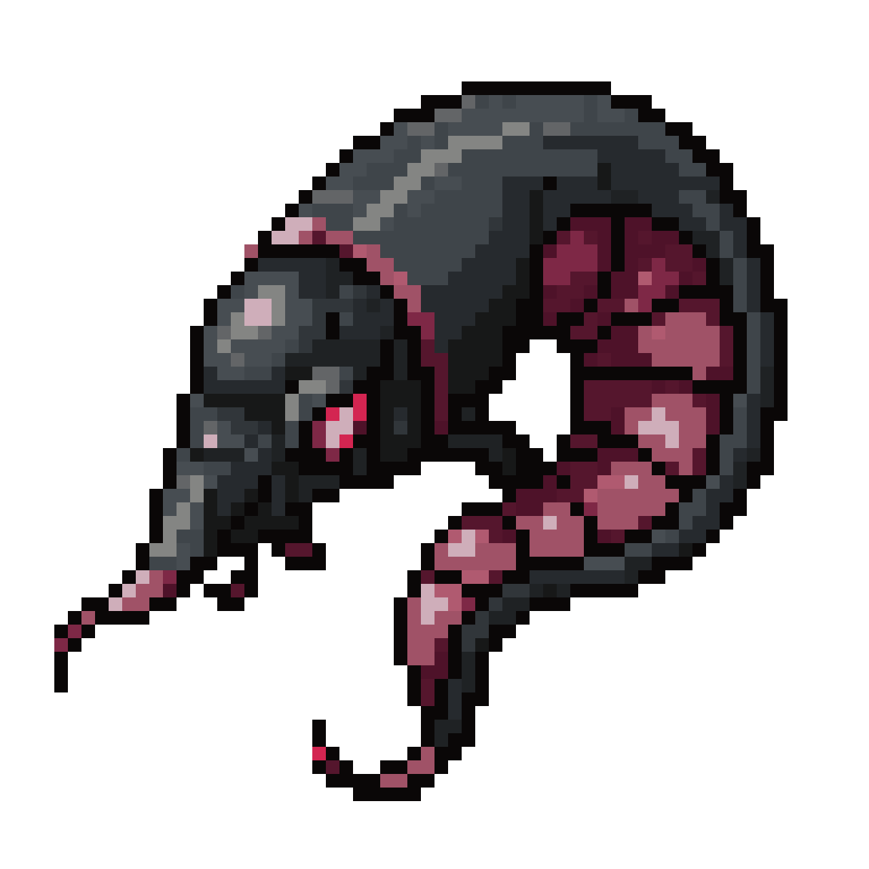 Top Down Robotic Squid pixel art