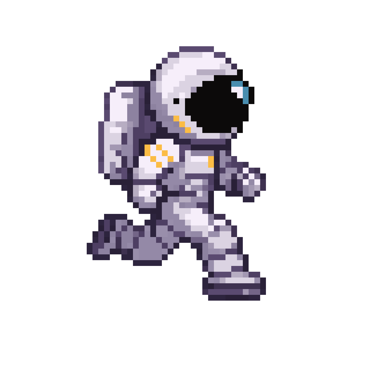 Astronaut with NASA Equipment Running pixel art